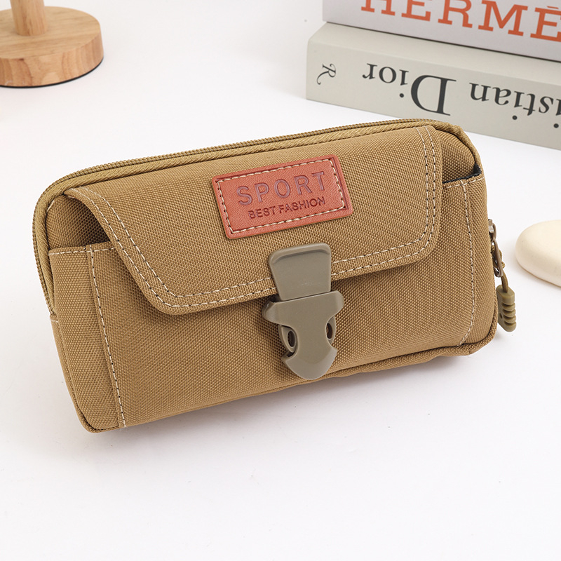 Geantă de telefon pentru bărbați Xuqi, stil urban simplu, material Oxford, lansare primăvara 2025.