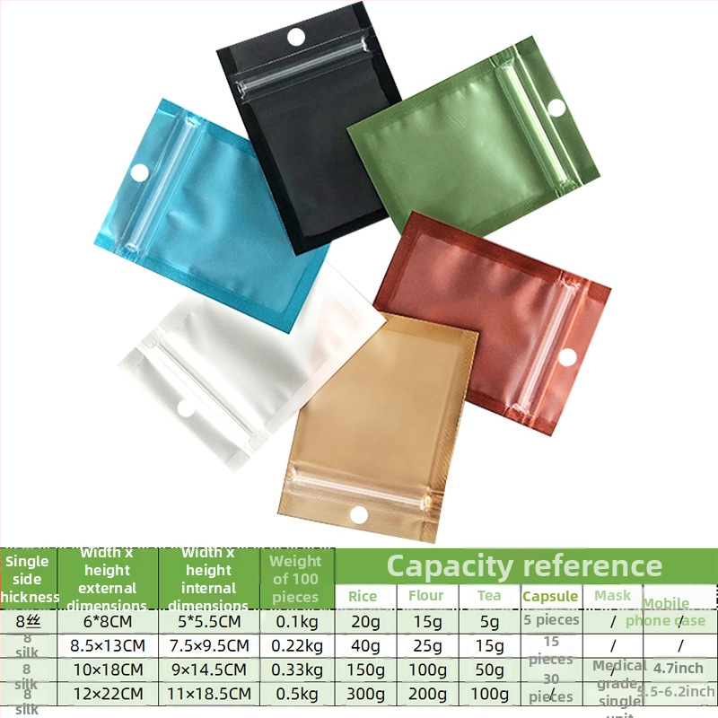 Priehľadná samouzavieracia obalová taška pre šperky a malé doplnky, 1,5 cm uzatváracia páska, nový materiál, vhodná na balenie čaju