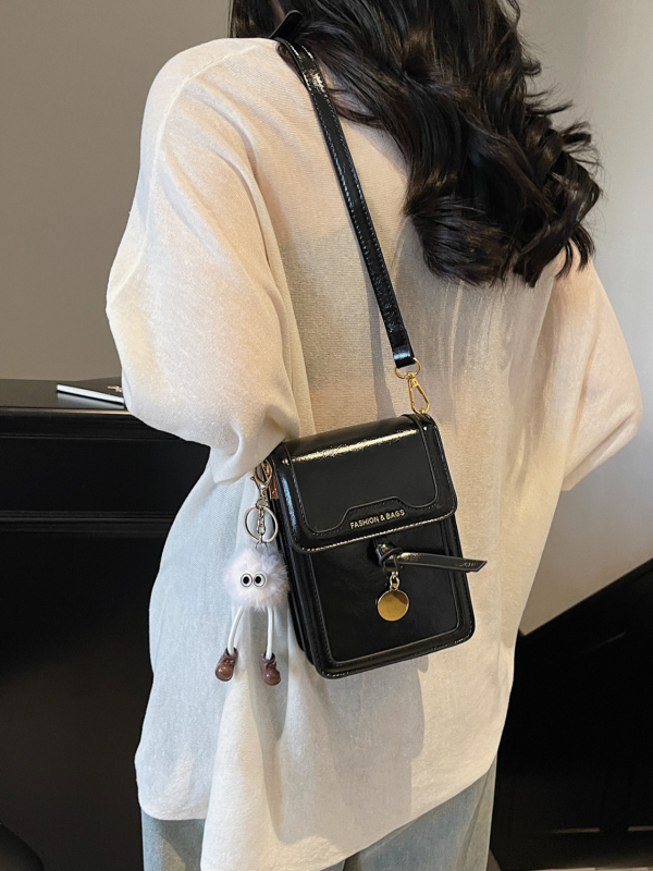 Női telefon táska, crossbody, függőleges négyszög alak, PU bőr, mágneszár, poliészter bélés, egy vállpánt, mindennapi használatra, tavasz 2025, márka Chuang ge shi dai