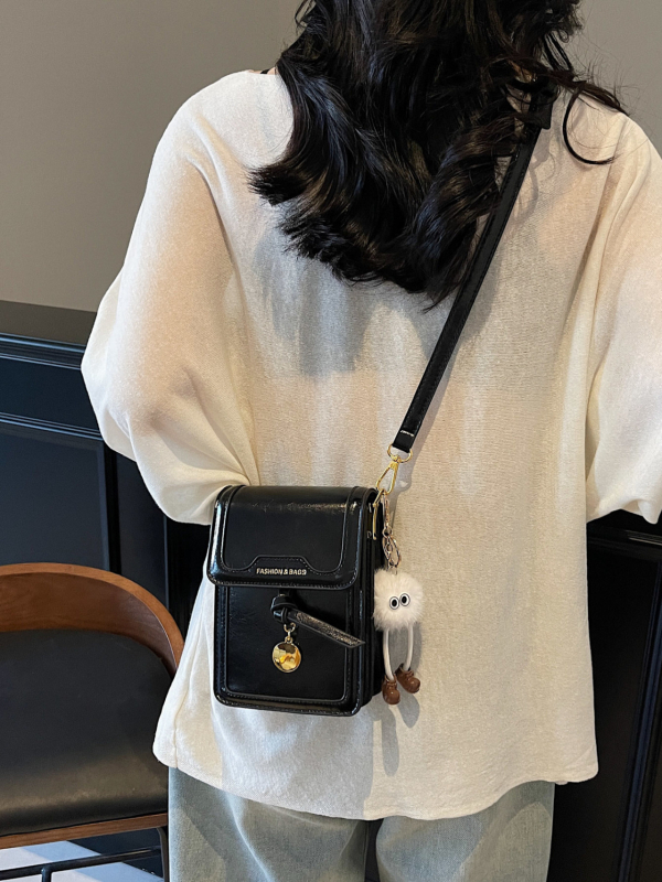 Női telefon táska, crossbody, függőleges négyszög alak, PU bőr, mágneszár, poliészter bélés, egy vállpánt, mindennapi használatra, tavasz 2025, márka Chuang ge shi dai