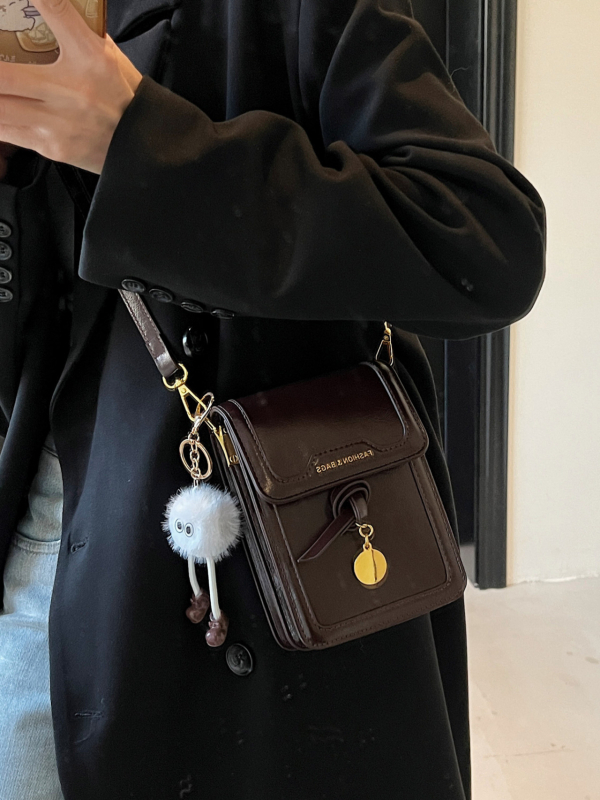 Női telefon táska, crossbody, függőleges négyszög alak, PU bőr, mágneszár, poliészter bélés, egy vállpánt, mindennapi használatra, tavasz 2025, márka Chuang ge shi dai