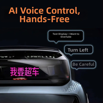 Гъвкав LED автомобилен дисплей, резолюция 64x16 пиксела, стъпка 2 px, яркост 10240 lm, чип Everlight, модел Qml-889