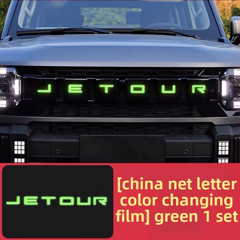 Dienos važiavimo šviesų plėvelė Jietu Traveler – TPU medžiaga, grotelės dekoratyvinė plėvelė ir šviesi raidės etiketė