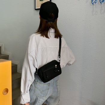 Ženska platnena crossbody torba za svakodnevnu upotrebu, stil književnosti i nacionalni stil, vodoravni kvadratni oblik, zatvarač, poliester podstava