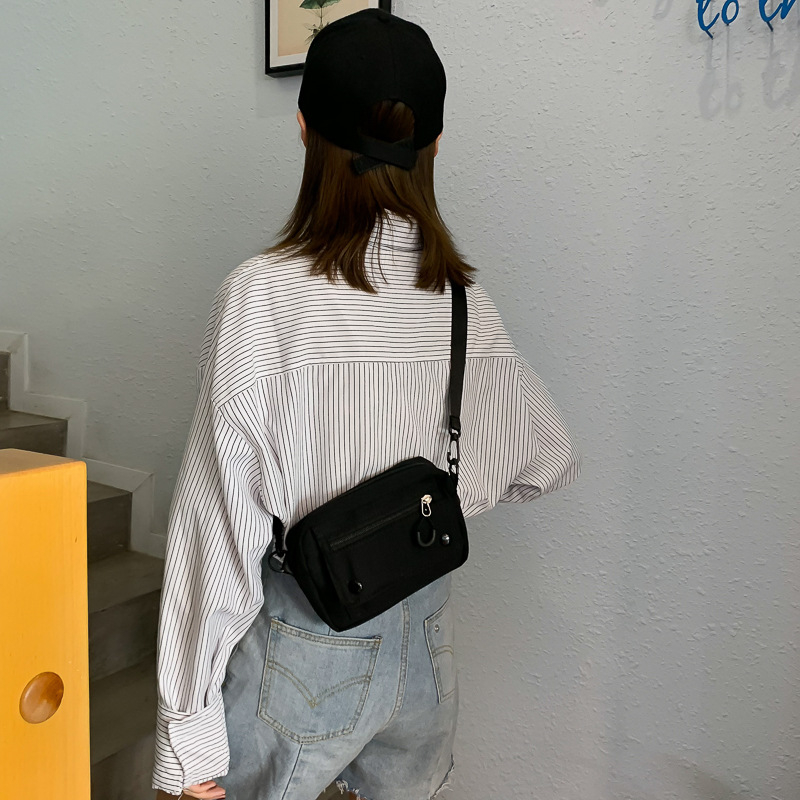 Ženska platnena crossbody torba za svakodnevnu upotrebu, stil književnosti i nacionalni stil, vodoravni kvadratni oblik, zatvarač, poliester podstava
