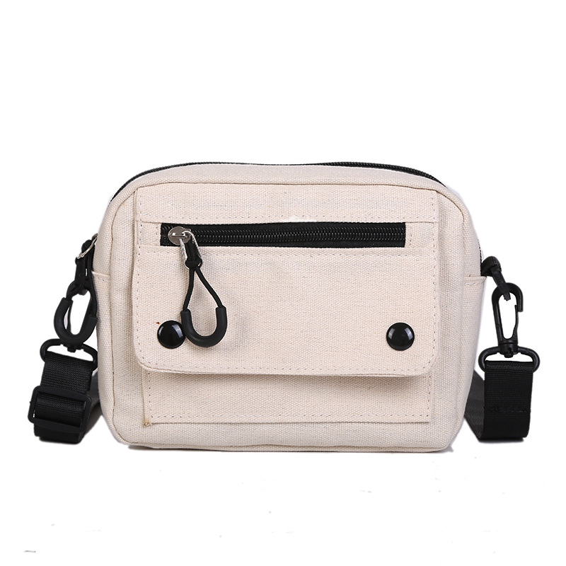 Ženska platnena crossbody torba za svakodnevnu upotrebu, stil književnosti i nacionalni stil, vodoravni kvadratni oblik, zatvarač, poliester podstava