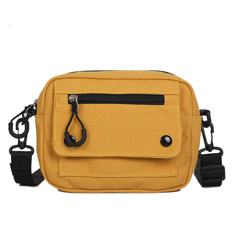 Ženska platnena crossbody torba za svakodnevnu upotrebu, stil književnosti i nacionalni stil, vodoravni kvadratni oblik, zatvarač, poliester podstava