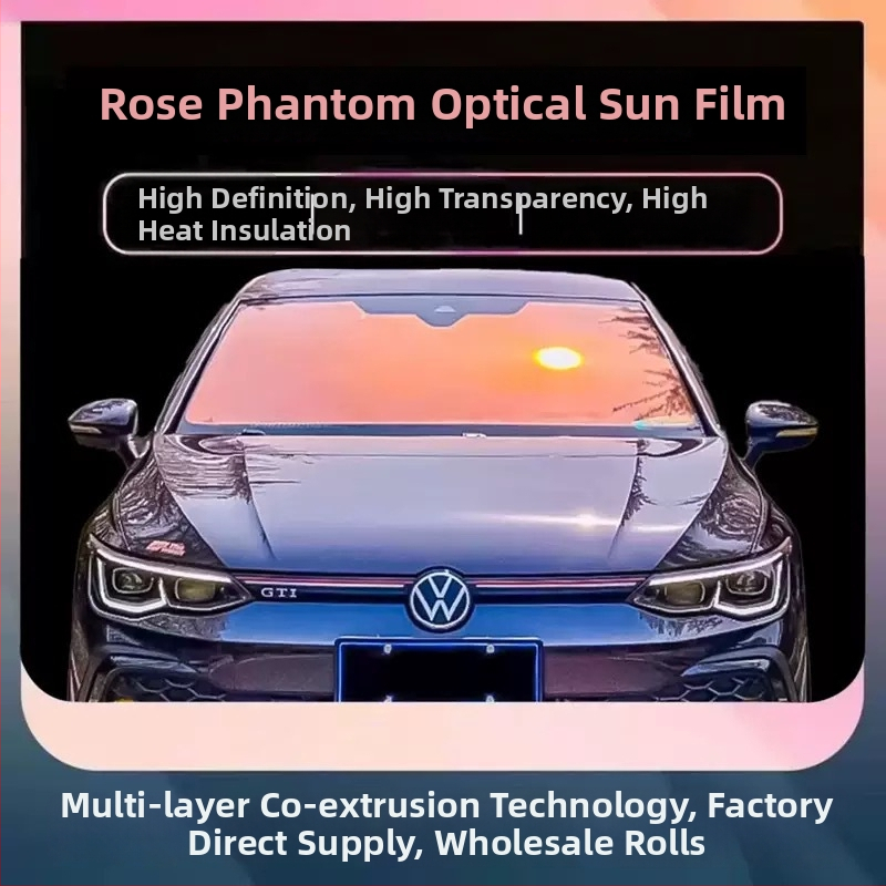 Automašīnas logu saules filtru plēve, PET optiska kvalitāte substrāts, 60–80% caurlaidība, 99% UV aizsardzība, 99% siltuma izolācija