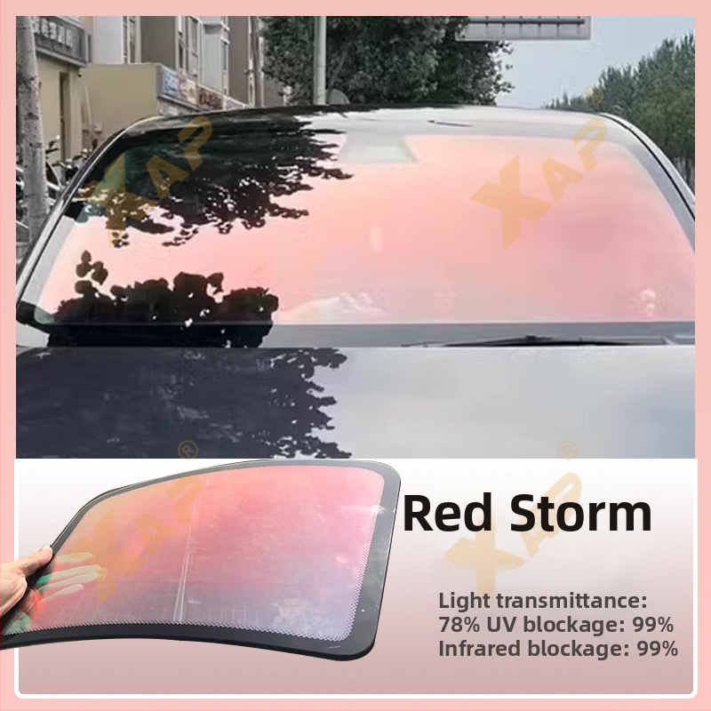 Automašīnas logu saules filtru plēve, PET optiska kvalitāte substrāts, 60–80% caurlaidība, 99% UV aizsardzība, 99% siltuma izolācija