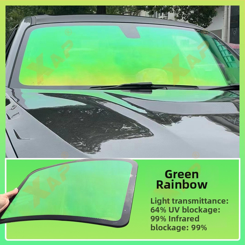 Automašīnas logu saules filtru plēve, PET optiska kvalitāte substrāts, 60–80% caurlaidība, 99% UV aizsardzība, 99% siltuma izolācija