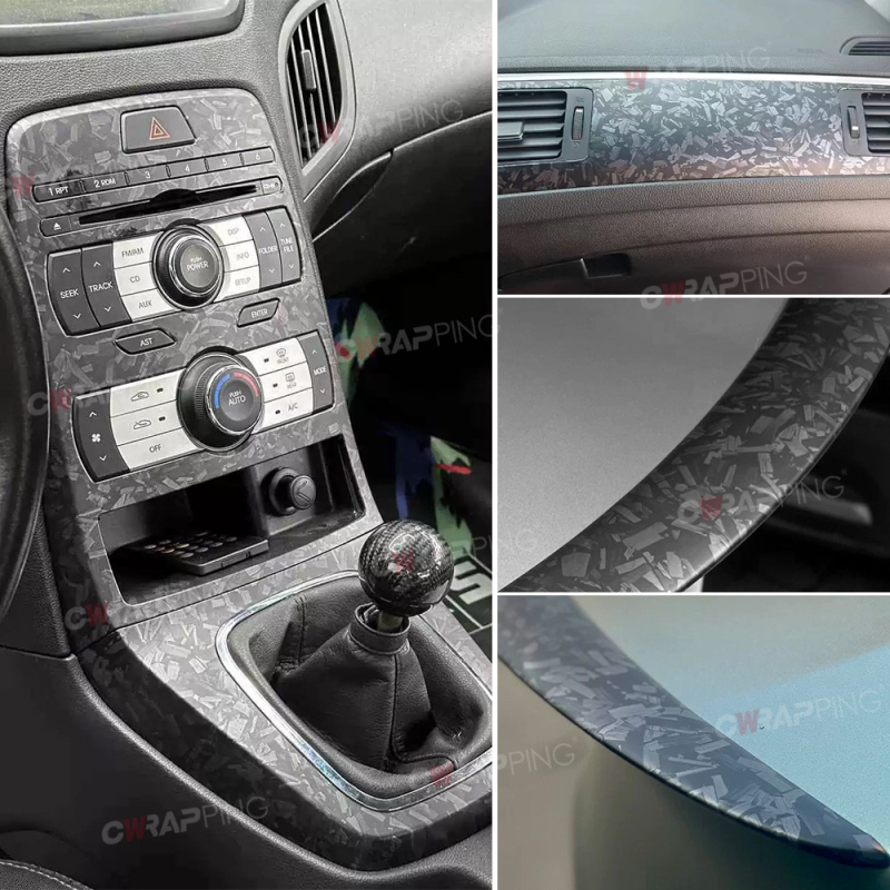 Automobilio spalvos keitimo plėvelė su anglies pluošto raštu, matinė apdaila, PVC, ženklas Cheshjong, 3 metų garantija