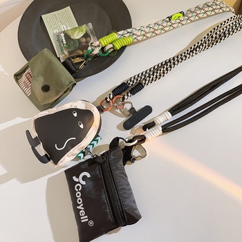 Șnur de telefon cu curea lungă crossbody și buzunar pentru portofel – poliester, curea din nylon, cataramă din plastic, accesoriu cu personaj desen
