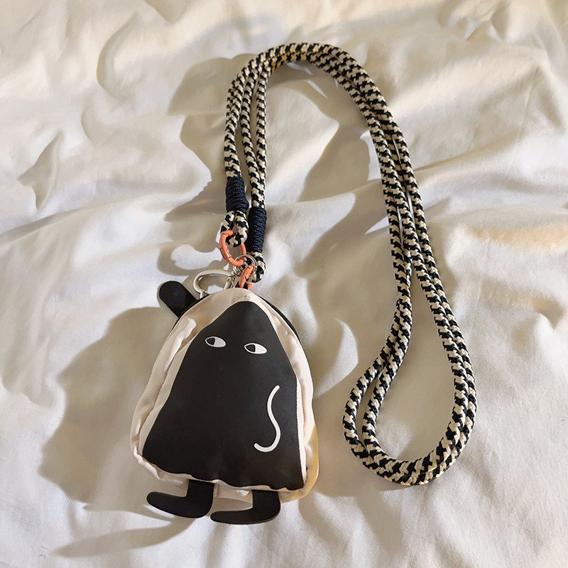 Șnur de telefon cu curea lungă crossbody și buzunar pentru portofel – poliester, curea din nylon, cataramă din plastic, accesoriu cu personaj desen