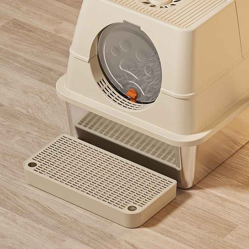 Μάτ άμμου γάτας, αντιπιτσιλίσεις, διπλό φιλτράρισμα, πλαστικό, τετράγωνο σχήμα, για ανοιχτές γατοτουαλέτες