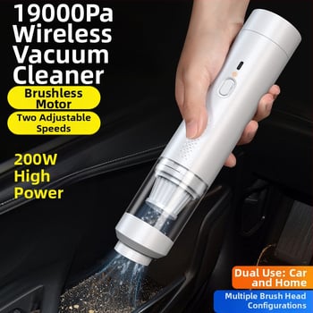Ručný bezdrôtový vysávač do auta, 7.4V, 80W, 9000Pa, nabíjateľný