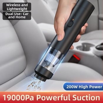 Ručný bezdrôtový vysávač do auta, 7.4V, 80W, 9000Pa, nabíjateľný