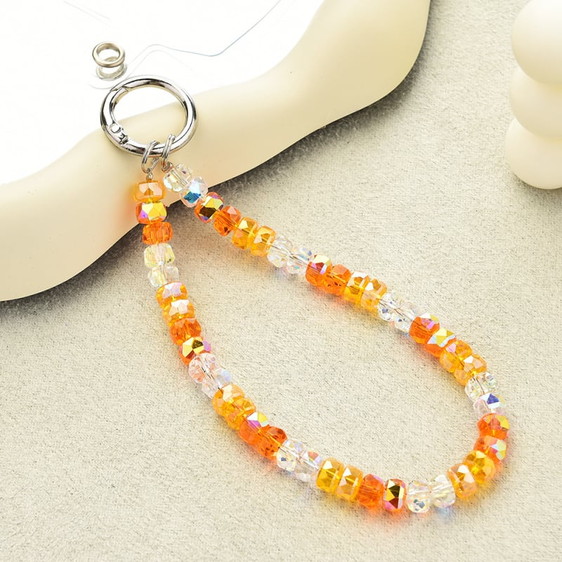  Kristalni lančić za telefon s perlicama — ručno izrađeno, dugini uzorak, modni privjesak za torbu i ključeve (Zimska kolekcija 2024)