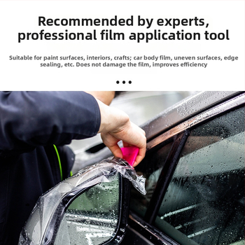 Automobiļu krāsojumu plēves uzklāšanas instruments | Nevidējams automašīnas apdares skrābs | Mīksta gumijas skrābs