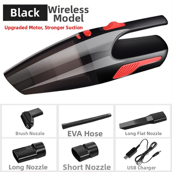Automobilski usisavač sa upaljačem, kompaktni, snažan usis 6000Pa, 12V, 120W, kabel duljine 4,2 m
