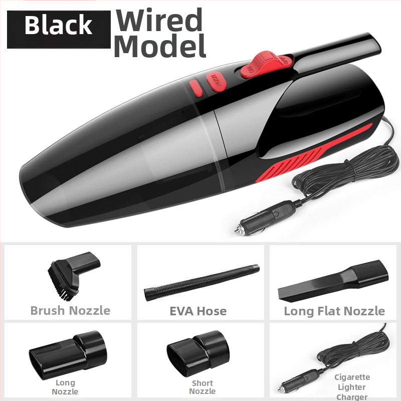 Automobilski usisavač sa upaljačem, kompaktni, snažan usis 6000Pa, 12V, 120W, kabel duljine 4,2 m