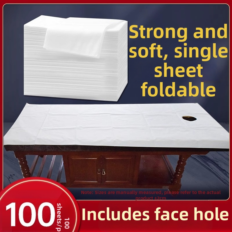 Vienkartinė patalynė, storesnis netinkas audinys, riebalų atsparus, atsparus vandeniui, kvėpuojantis, viešbučiams ir SPA