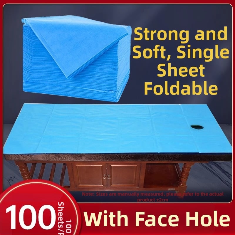 Vienkartinė patalynė, storesnis netinkas audinys, riebalų atsparus, atsparus vandeniui, kvėpuojantis, viešbučiams ir SPA