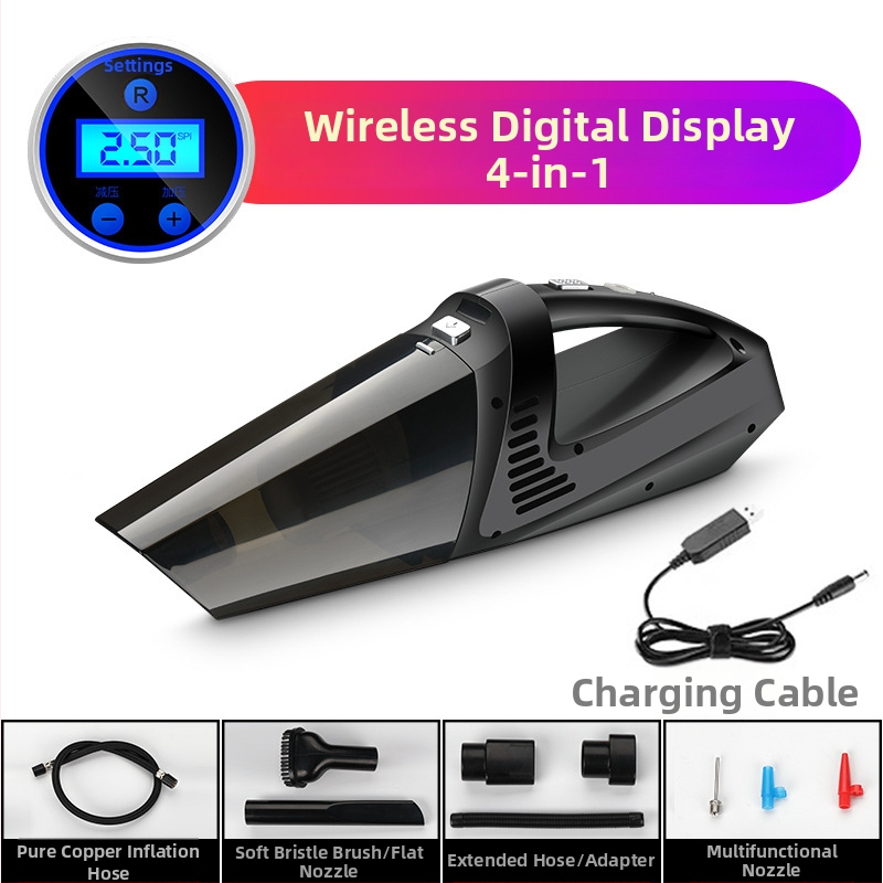 Usisavač za automobil XJ-006, tip upaljač, 120W, 12V, usisna snaga 5500Pa