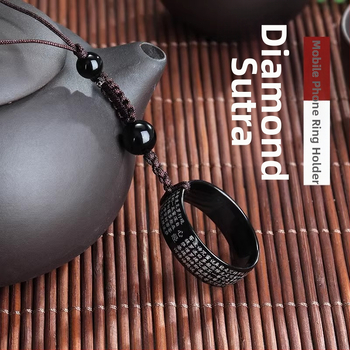 Kreatīvs sakausējuma telefona gredzens ar lanyardu – roku darbs, zīmols urkazf