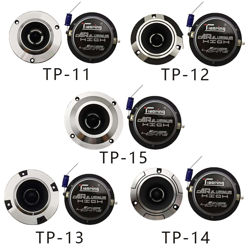 Autós tweeter, modell Tp-11/12/13/14/15, 4 Ω impedancia, 150 W teljesítmény, frekvencia-tartomány 35 Hz–20 kHz