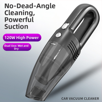 Ručný bezdrôtový vysávač do auta, sacie sily 4500Pa, 60W, napätie 7.4V/12V, nabíjací kábel 300 cm