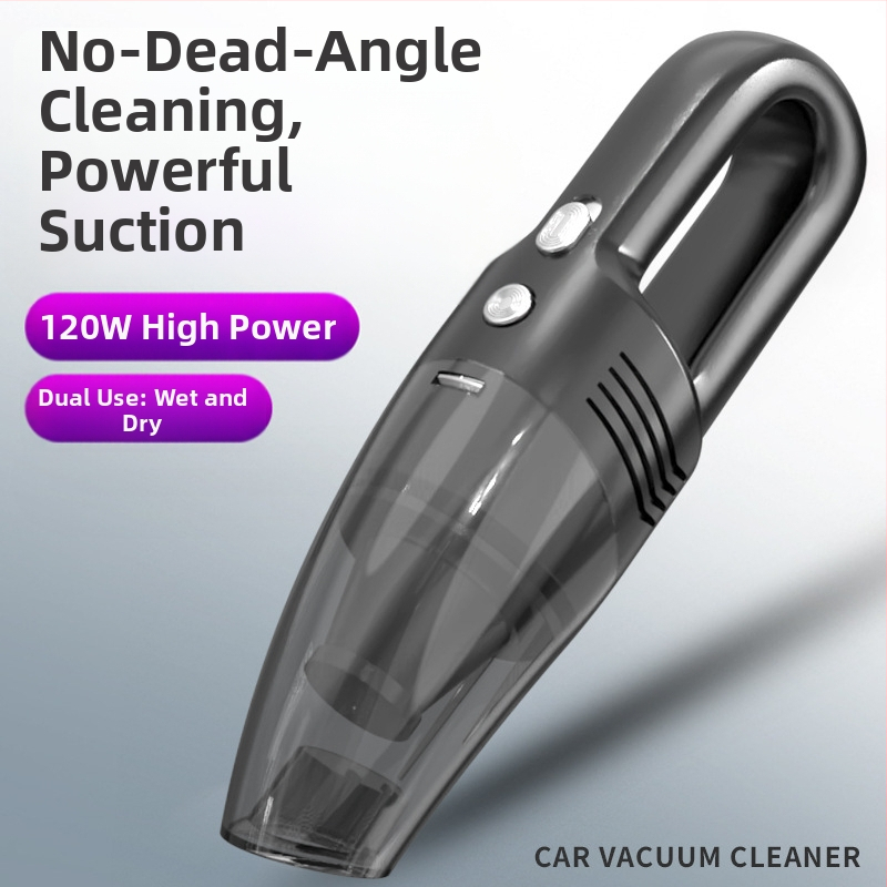 Ručný bezdrôtový vysávač do auta, sacie sily 4500Pa, 60W, napätie 7.4V/12V, nabíjací kábel 300 cm