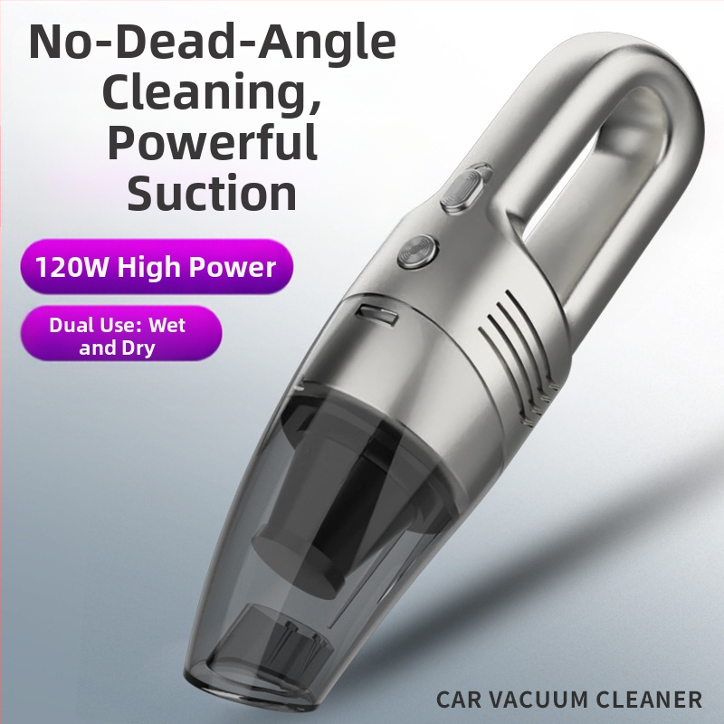 Ručný bezdrôtový vysávač do auta, sacie sily 4500Pa, 60W, napätie 7.4V/12V, nabíjací kábel 300 cm