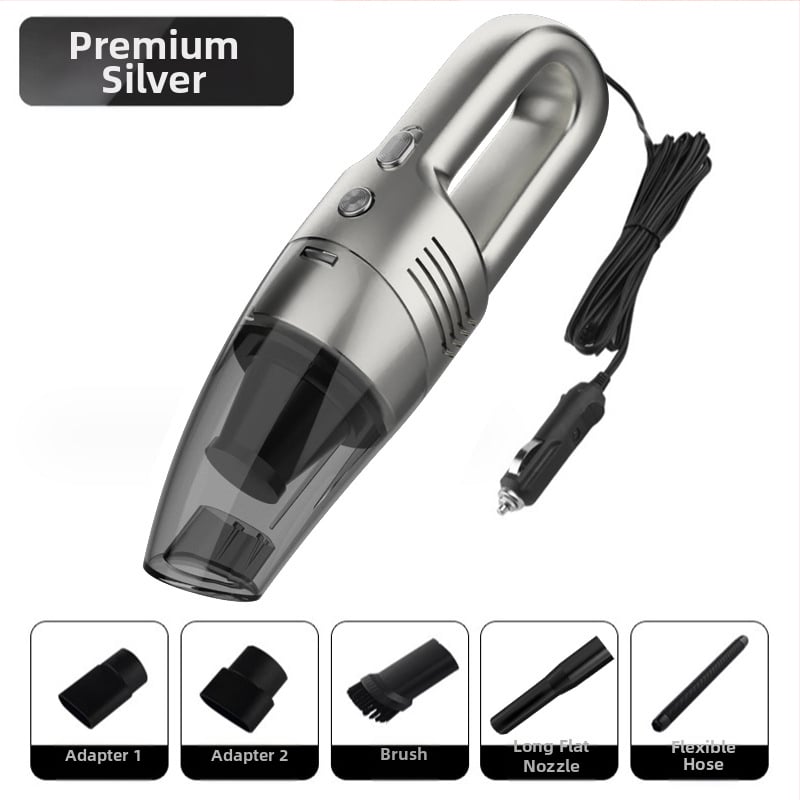 Ručný bezdrôtový vysávač do auta, sacie sily 4500Pa, 60W, napätie 7.4V/12V, nabíjací kábel 300 cm