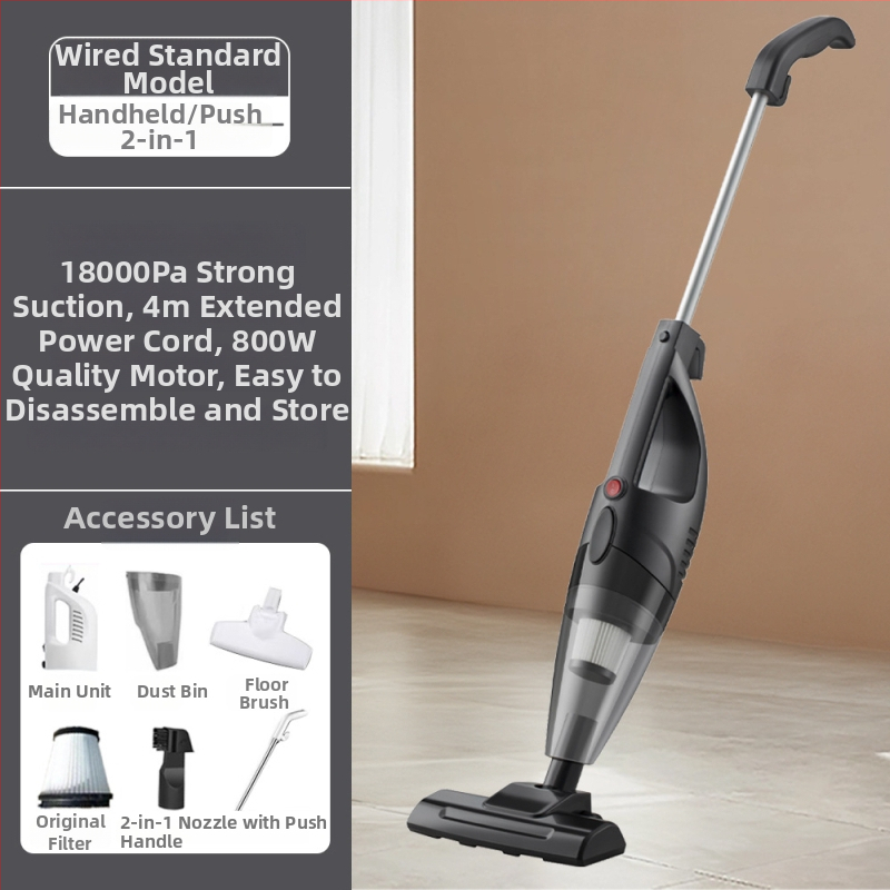 Kodu- ja auto tolmuimeja – käsitsi ja vardaga, 800W suurvõimsus, 4 m toitekaabel, 111–240V, tolmukastiga