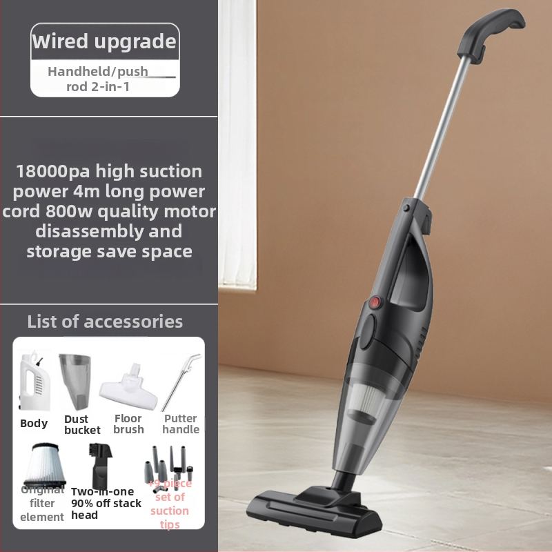 Kodu- ja auto tolmuimeja – käsitsi ja vardaga, 800W suurvõimsus, 4 m toitekaabel, 111–240V, tolmukastiga