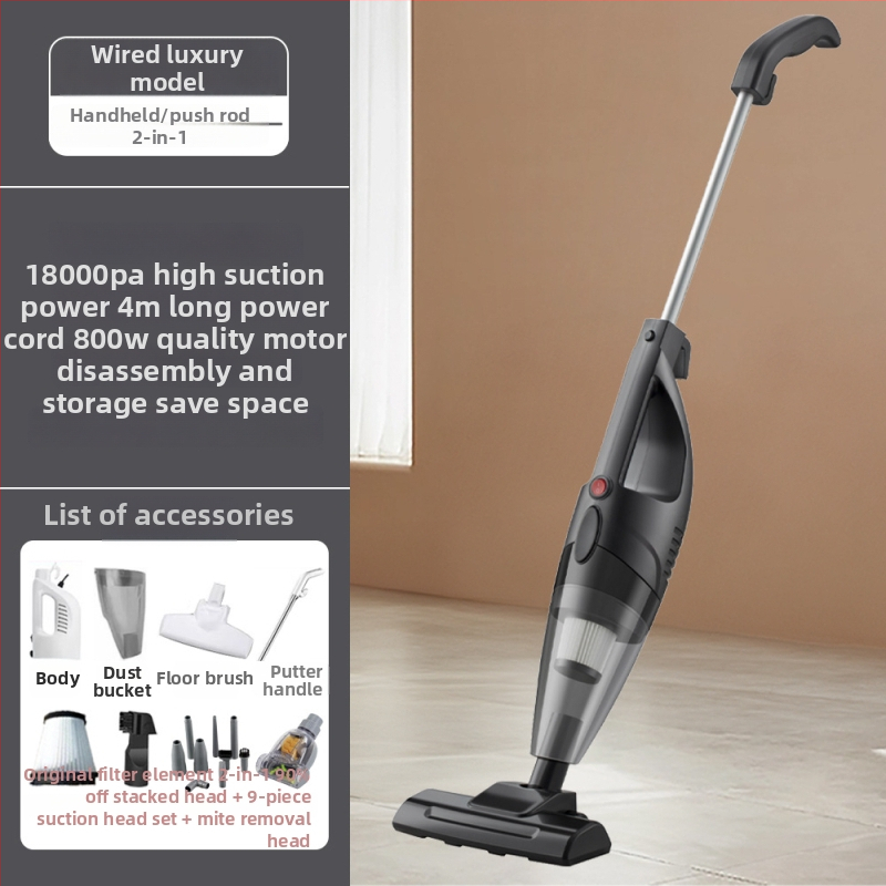 Kodu- ja auto tolmuimeja – käsitsi ja vardaga, 800W suurvõimsus, 4 m toitekaabel, 111–240V, tolmukastiga