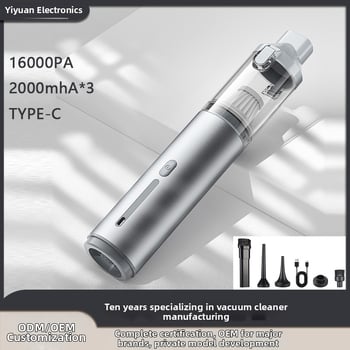 2-in-1 automobilový vysávač – ručný, bezdrôtový, nabíjateľný, 96W, 36V, 16000 Pa sacie