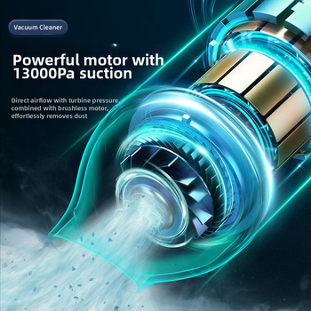 Juhtmevaba käsi-tolmuimeja auto jaoks, 50W, imemine 2100–3000 Pa, müratase 36–45 dB, sisseehitatud aku 1000–1600 mAh, kuiv tüüp, tolmukonteiner