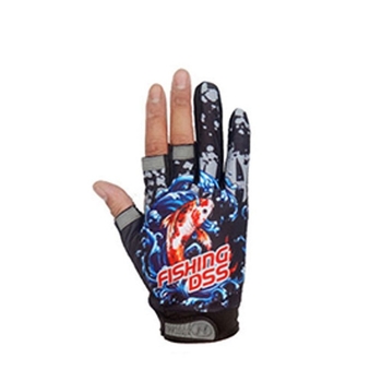 Mănuși de pescuit cu trei degete expuse pentru pescuit în apă sărată, respirante, antiaderente, poliester