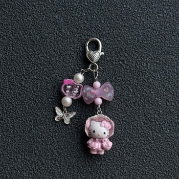 Privjesak za ključeve za torbu, plast/smola, elektroplatiranje, uzorak: medvjed/prase/mala životinja, stil osobnostni trend