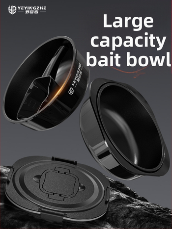 Vas de momeală cu capac - set de trei piese - interior antiaderent, adânc - plastic - Camper