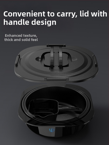 Vas de momeală cu capac - set de trei piese - interior antiaderent, adânc - plastic - Camper