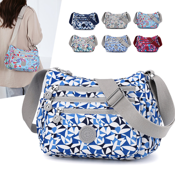 Ženska crossbody torba - ulični stil, najlon, patentni zatvarač, džep za mobitel, vodoravni kvadratni oblik, podstava od poliestera, jedan remen, brend Mulanhu