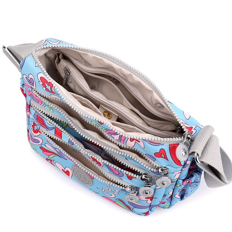 Ženska crossbody torba - ulični stil, najlon, patentni zatvarač, džep za mobitel, vodoravni kvadratni oblik, podstava od poliestera, jedan remen, brend Mulanhu