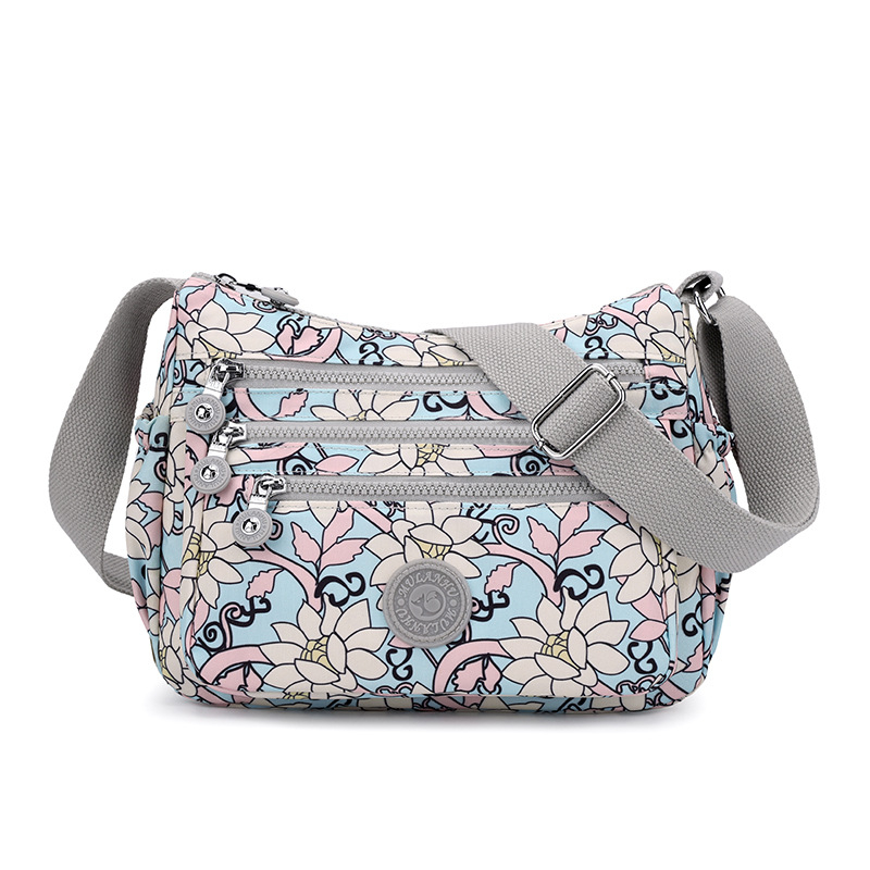 Ženska crossbody torba - ulični stil, najlon, patentni zatvarač, džep za mobitel, vodoravni kvadratni oblik, podstava od poliestera, jedan remen, brend Mulanhu