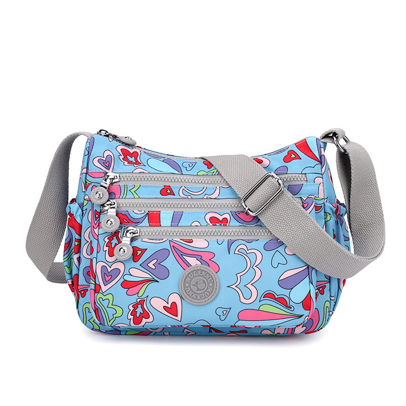 Ženska crossbody torba - ulični stil, najlon, patentni zatvarač, džep za mobitel, vodoravni kvadratni oblik, podstava od poliestera, jedan remen, brend Mulanhu