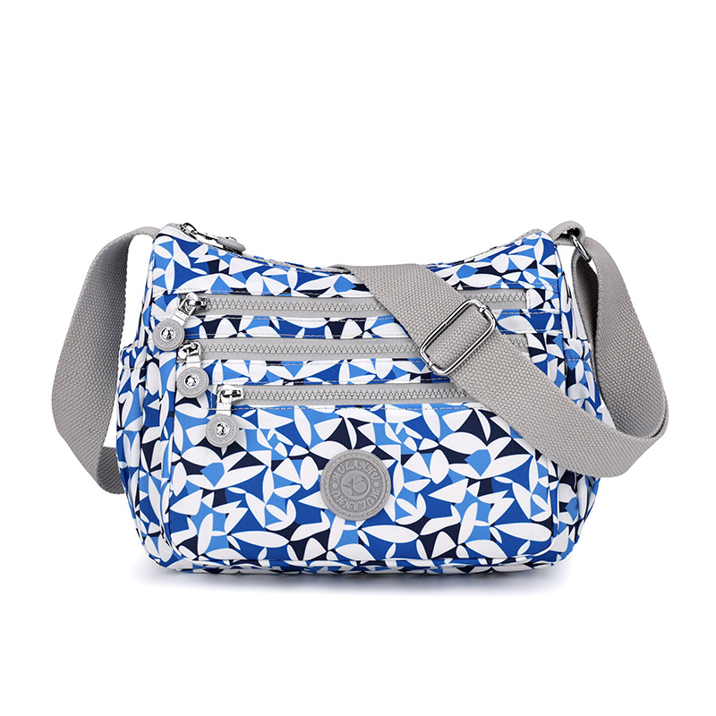 Ženska crossbody torba - ulični stil, najlon, patentni zatvarač, džep za mobitel, vodoravni kvadratni oblik, podstava od poliestera, jedan remen, brend Mulanhu