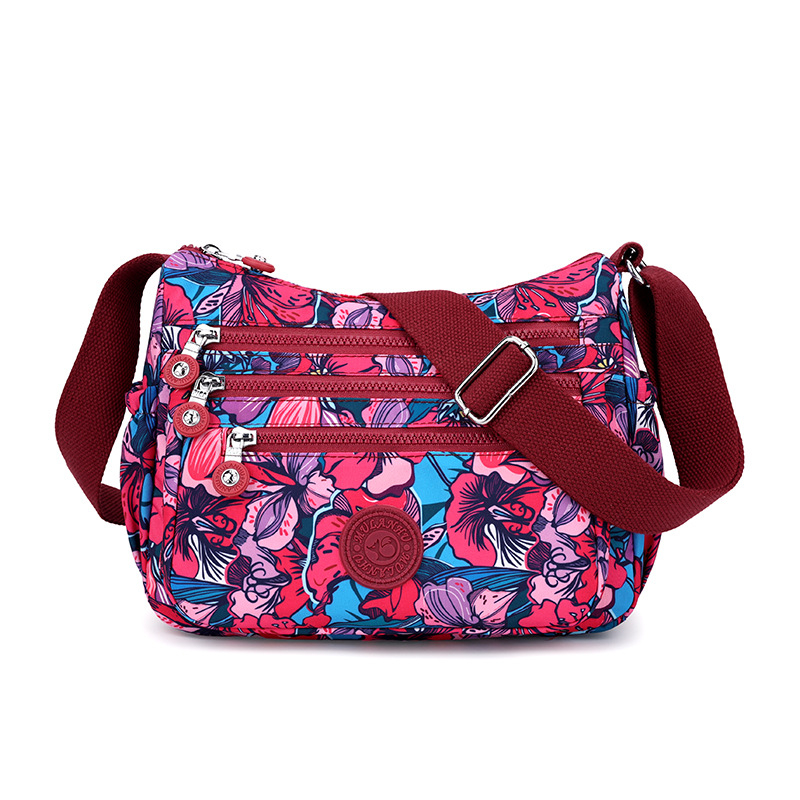 Ženska crossbody torba - ulični stil, najlon, patentni zatvarač, džep za mobitel, vodoravni kvadratni oblik, podstava od poliestera, jedan remen, brend Mulanhu