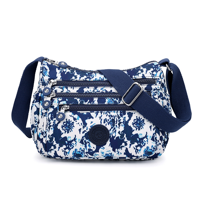 Ženska crossbody torba - ulični stil, najlon, patentni zatvarač, džep za mobitel, vodoravni kvadratni oblik, podstava od poliestera, jedan remen, brend Mulanhu