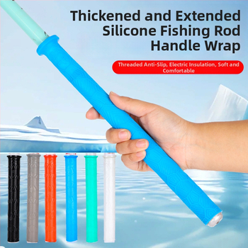 Acoperire din silicon pentru mânerul undiței — groasă, moale, rezistentă la uzură, antiderapantă, cu opritor pentru prinderea pe undiță